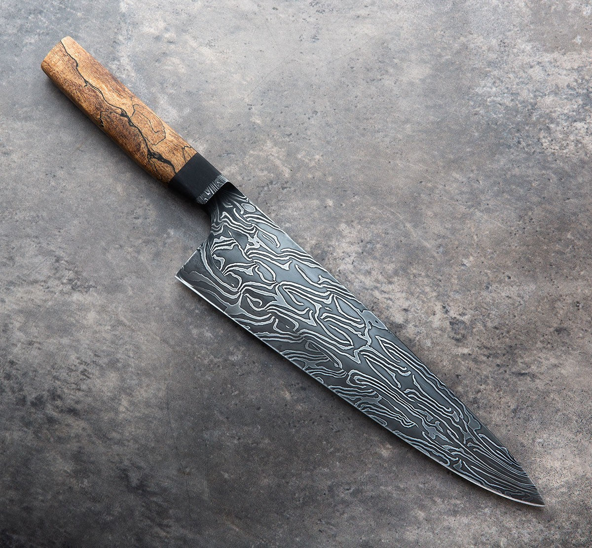 4-Bar Twist Damascus Chef 215mm