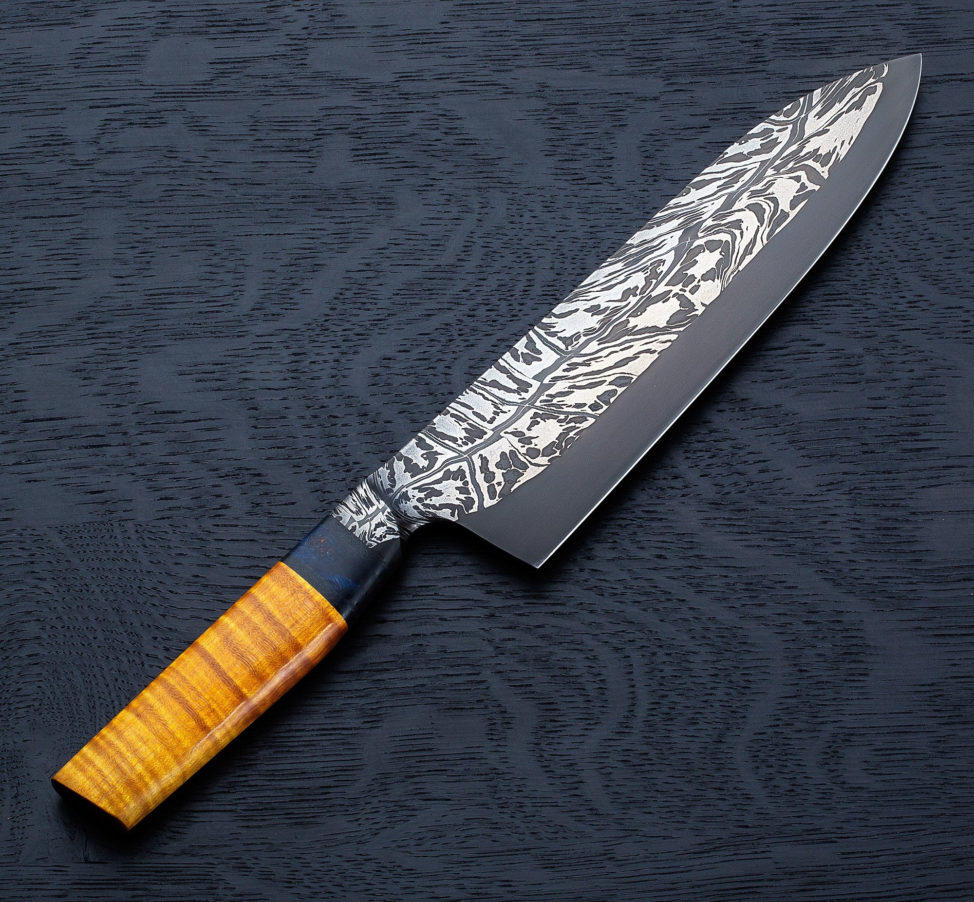 Maple Mosaic Damascus Chef 200mm
