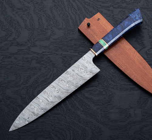 Maple Burl Damasteel Chef 235mm