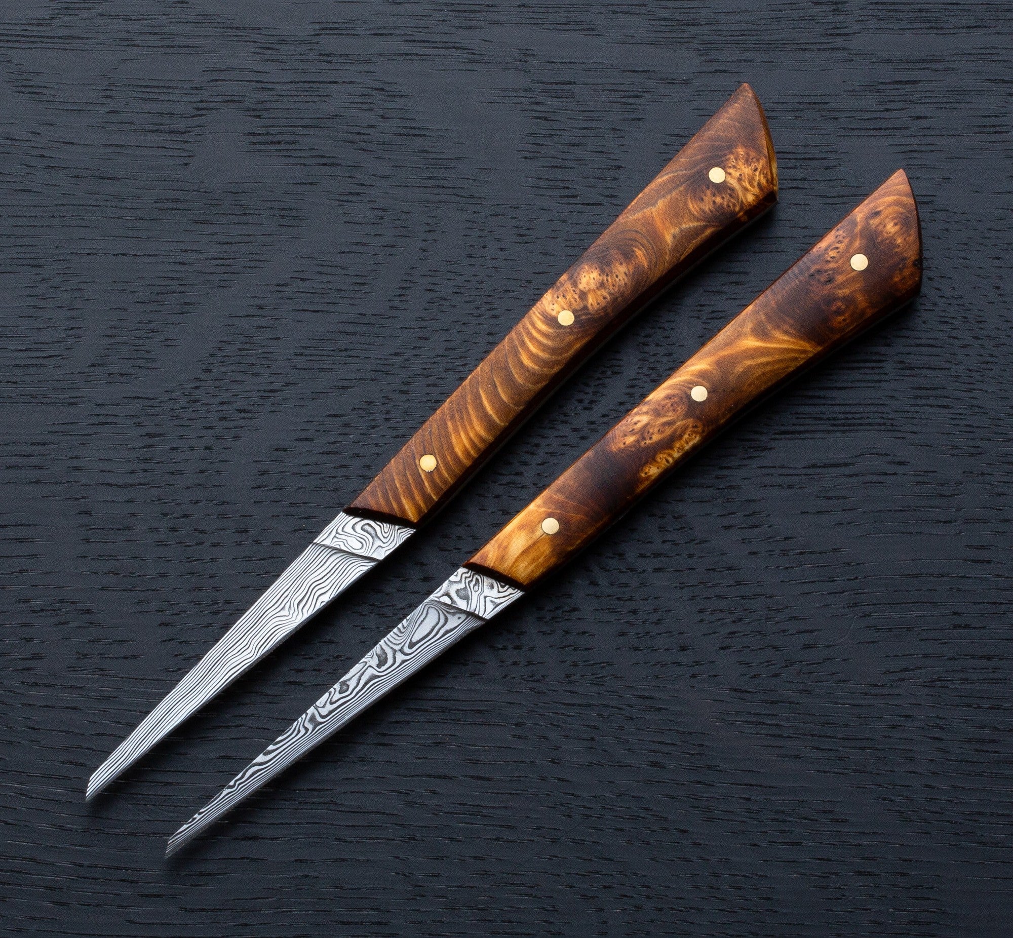 Swiss Cheese Damasteel Knife Set