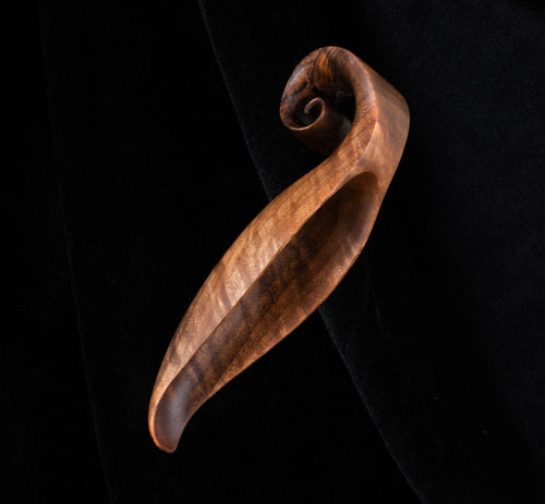 Walnut Scroll Scoop