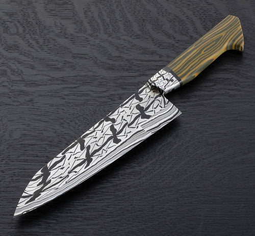 Barbed Mosaic Chef 227mm