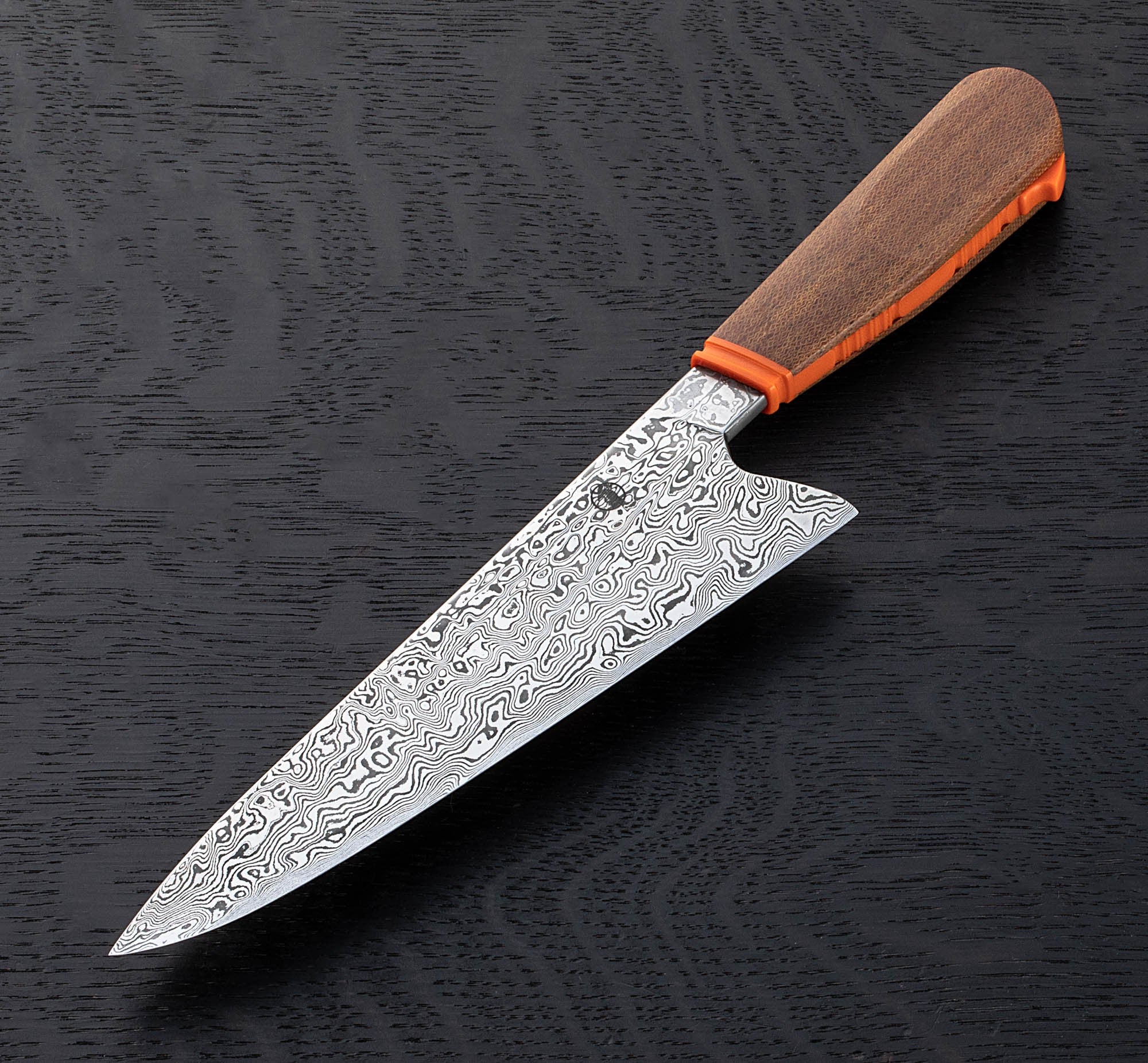 Tangerine Damascus Chef 188mm