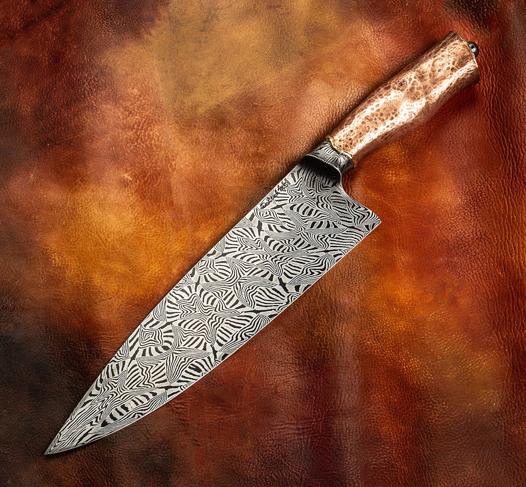 Golden Copper Mosaic Chef 240mm