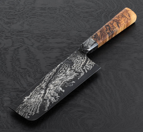 Beech Damascus Nakiri 170mm