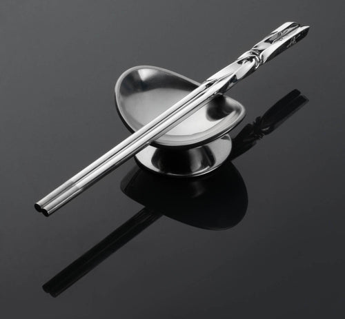 Short Chinese Twist Sterling Silver Chopsticks