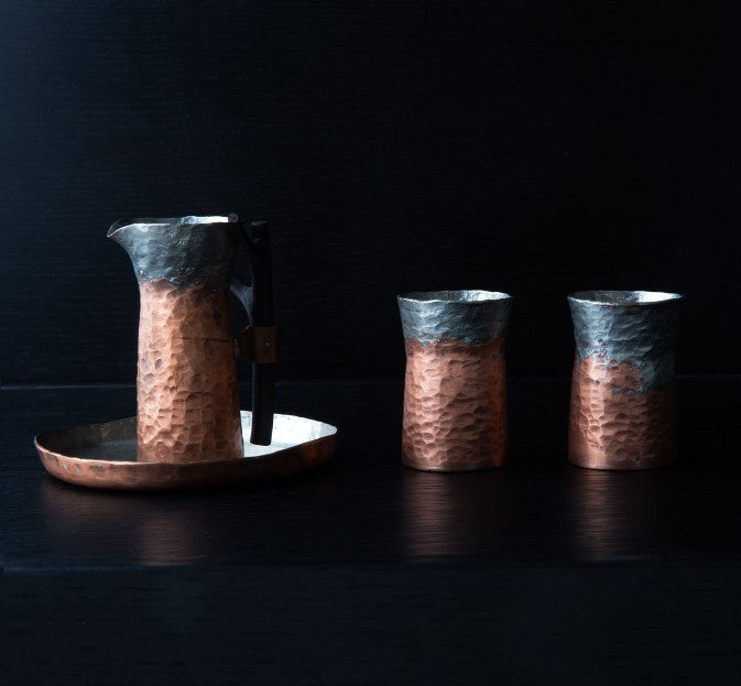 Copper & Charred Pine Sake Set