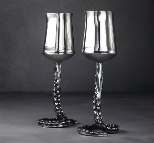 Tentacle Stem Champagne Flutes