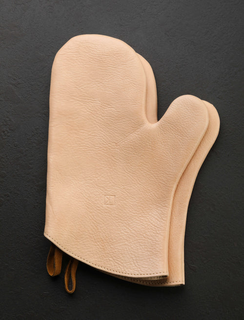 Linny Kenney Leather - New Hampshire Accessories & Apparel Natural Leather Oven Mitts