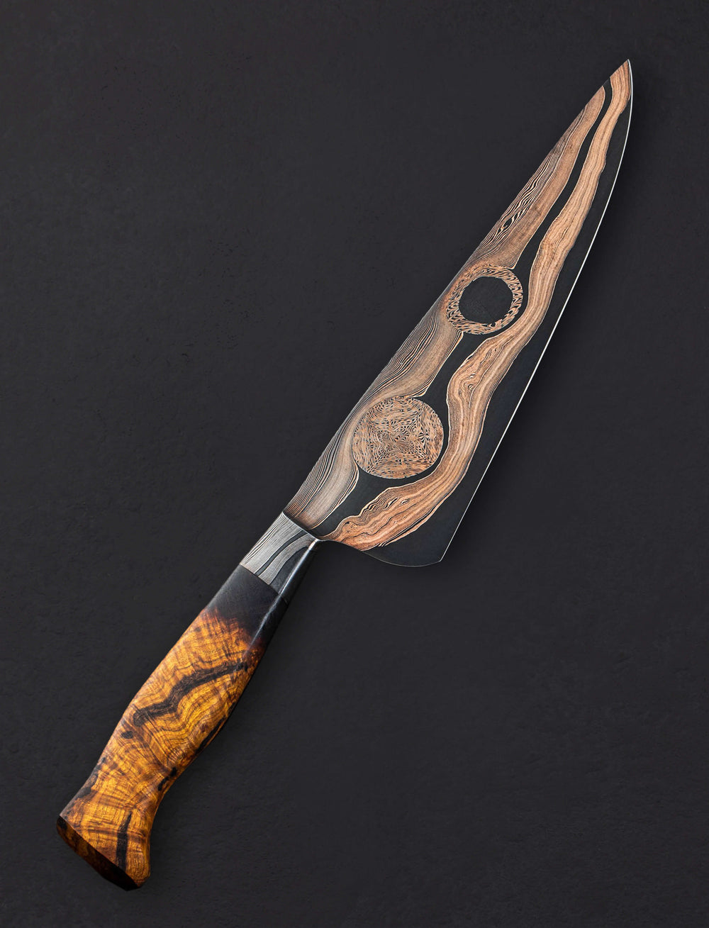 Joshua Prince - Rhode Island Chef & Gyuto Binary Chittum Burl Chef 252mm