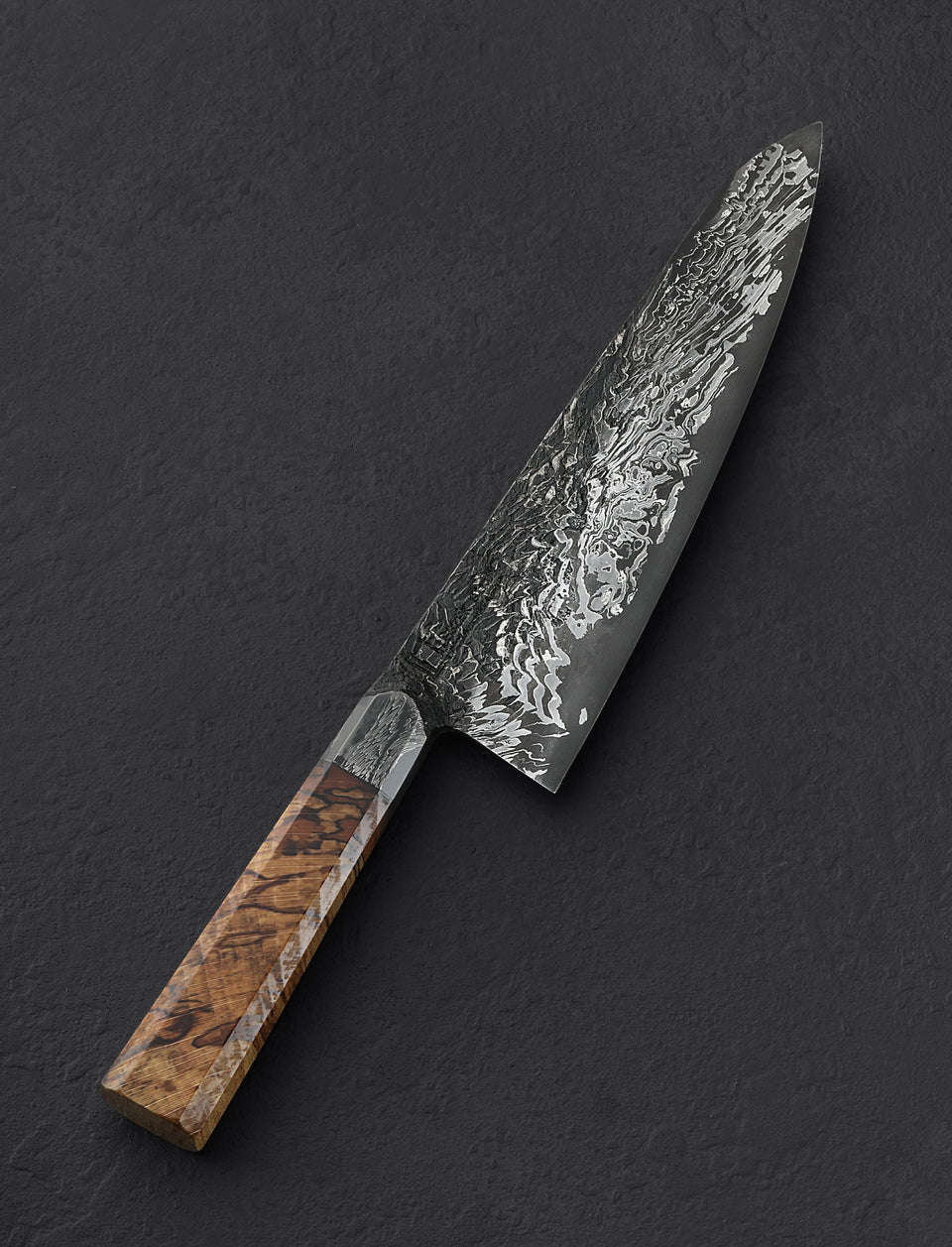 Leszek Sikon - England Chef & Gyuto Beech Damascus Gyuto 215mm