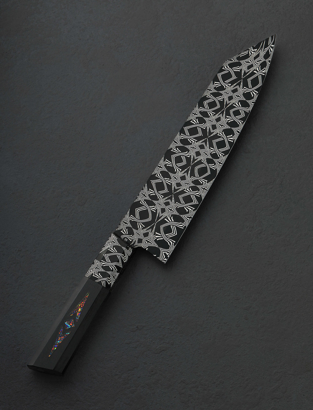 Salem Straub - Washington Chef & Gyuto Kaleidoscopic Fire Burl Chef 234mm