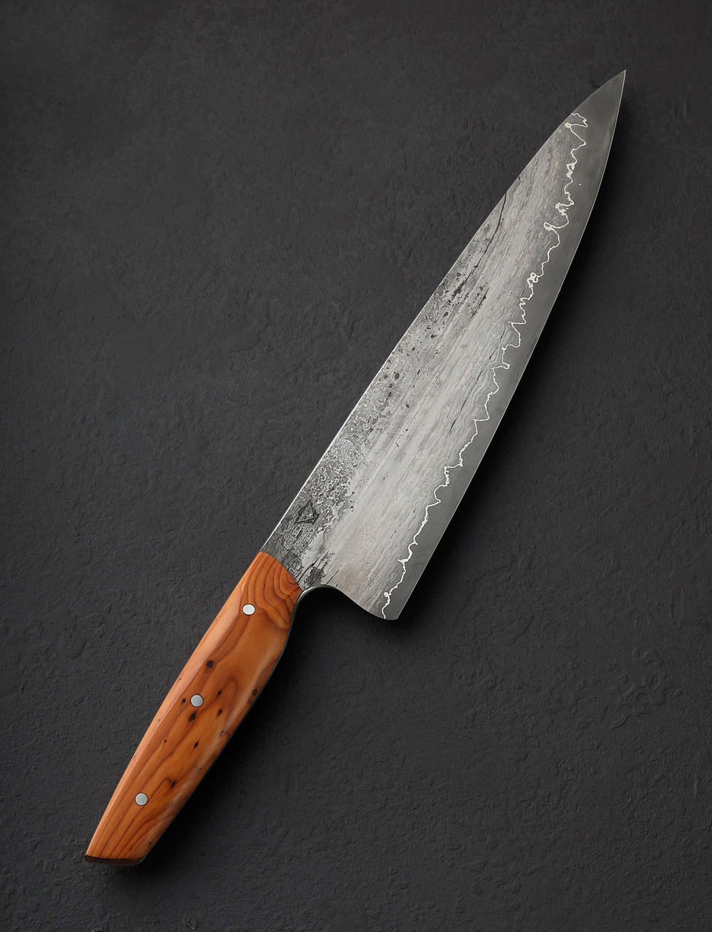 Tobias Hangler - Austria Chef & Gyuto Wrought Iron Yew Gyuto 237mm