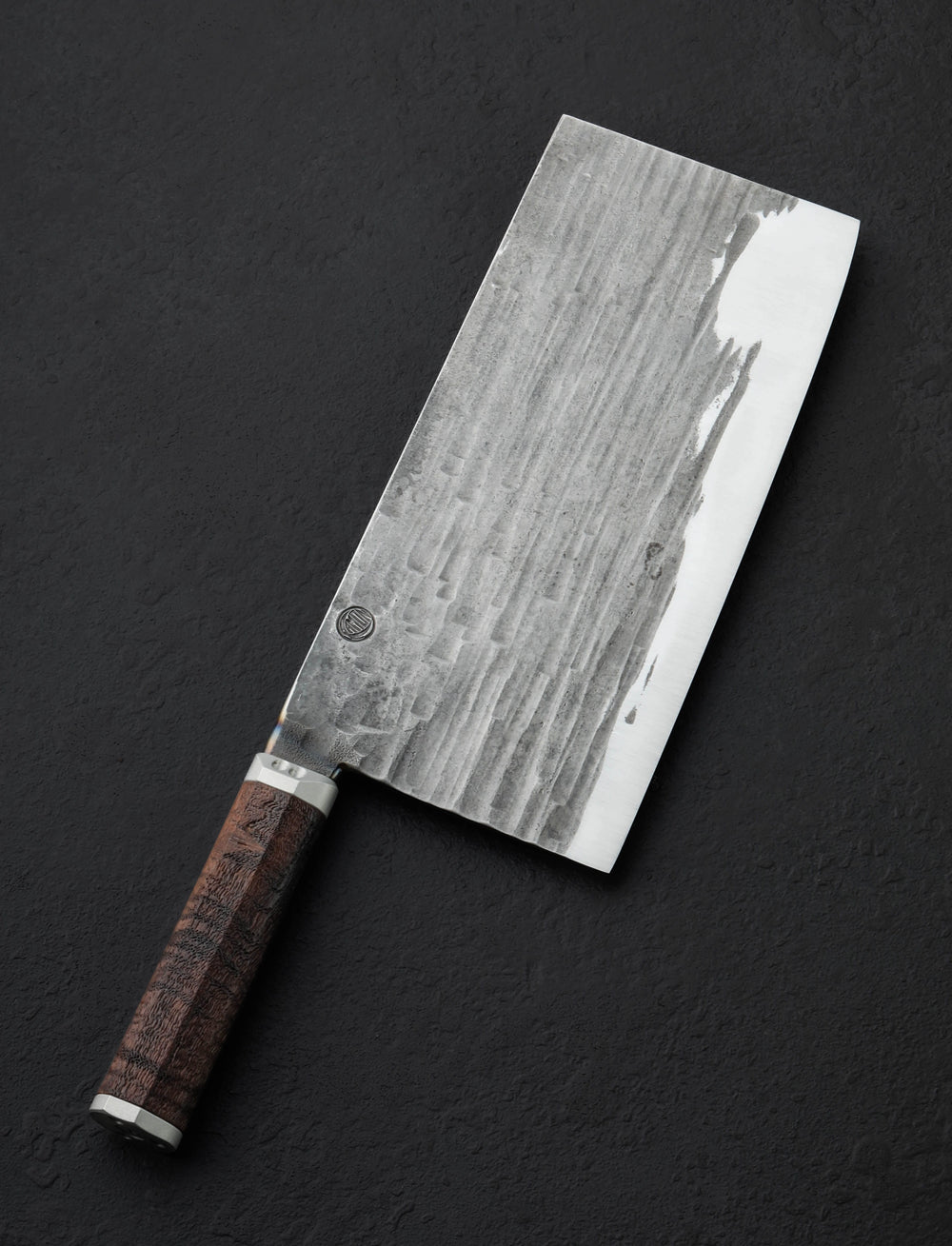 Benjamin Kamon - Austria Nakiri & Vegetable Cleaver Curly Walnut Kurouchi Cleaver 200mm