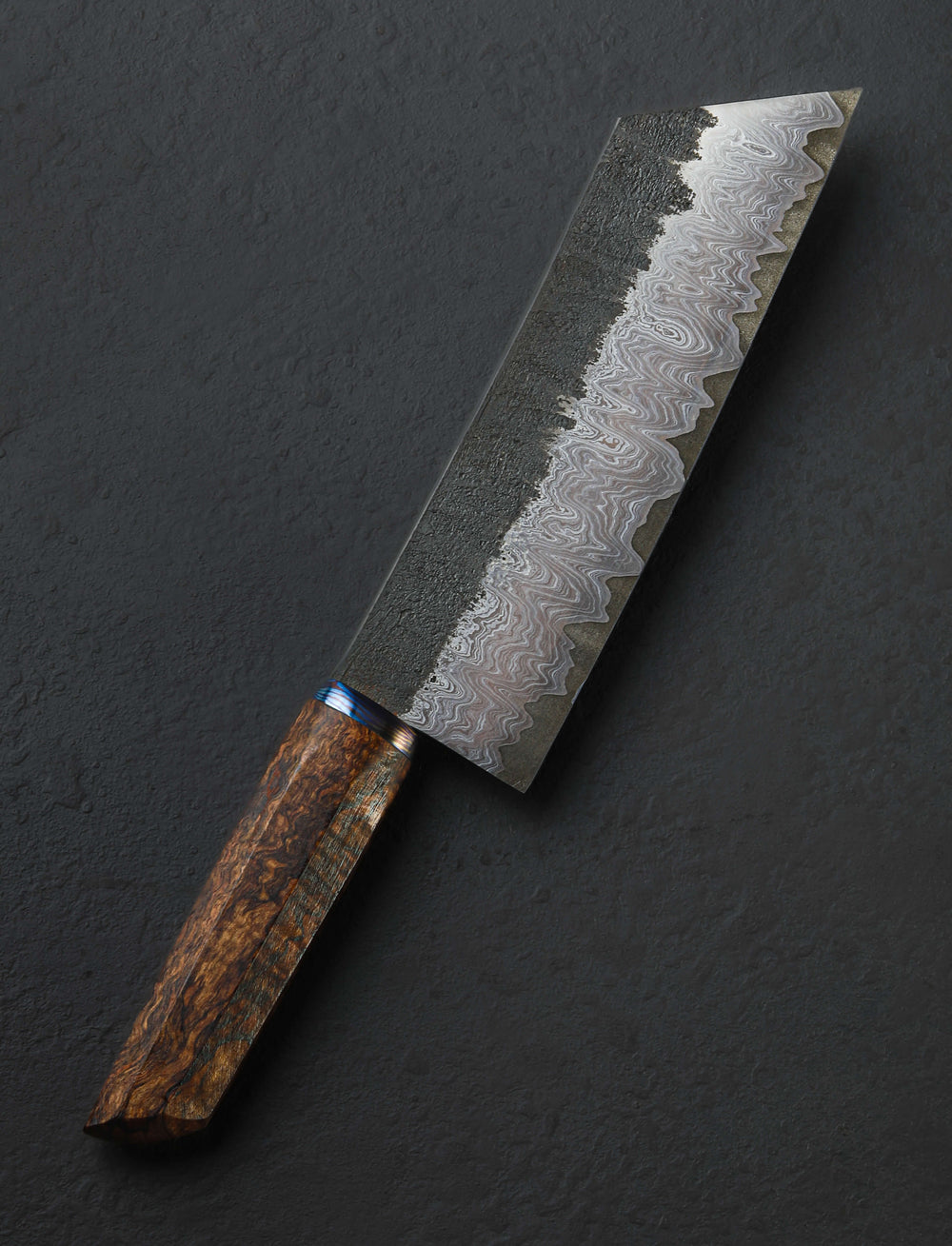 Joshua Prince - Rhode Island Nakiri & Vegetable Cleaver Mango Timascus Bunka 192mm