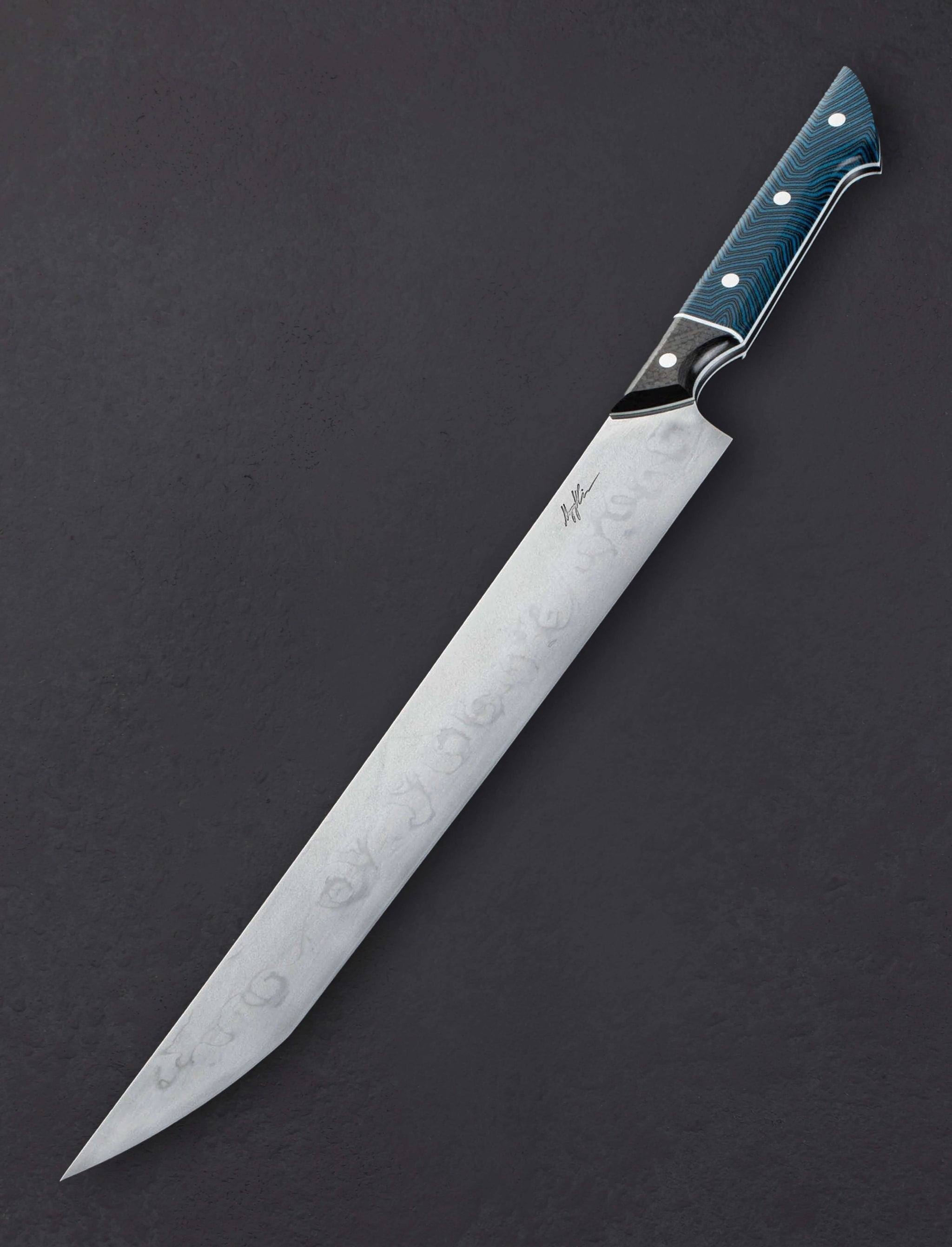 Greg Cimms Knives - New York Slicer & Sujihiki Ocean Wave Tuna Sword 363mm