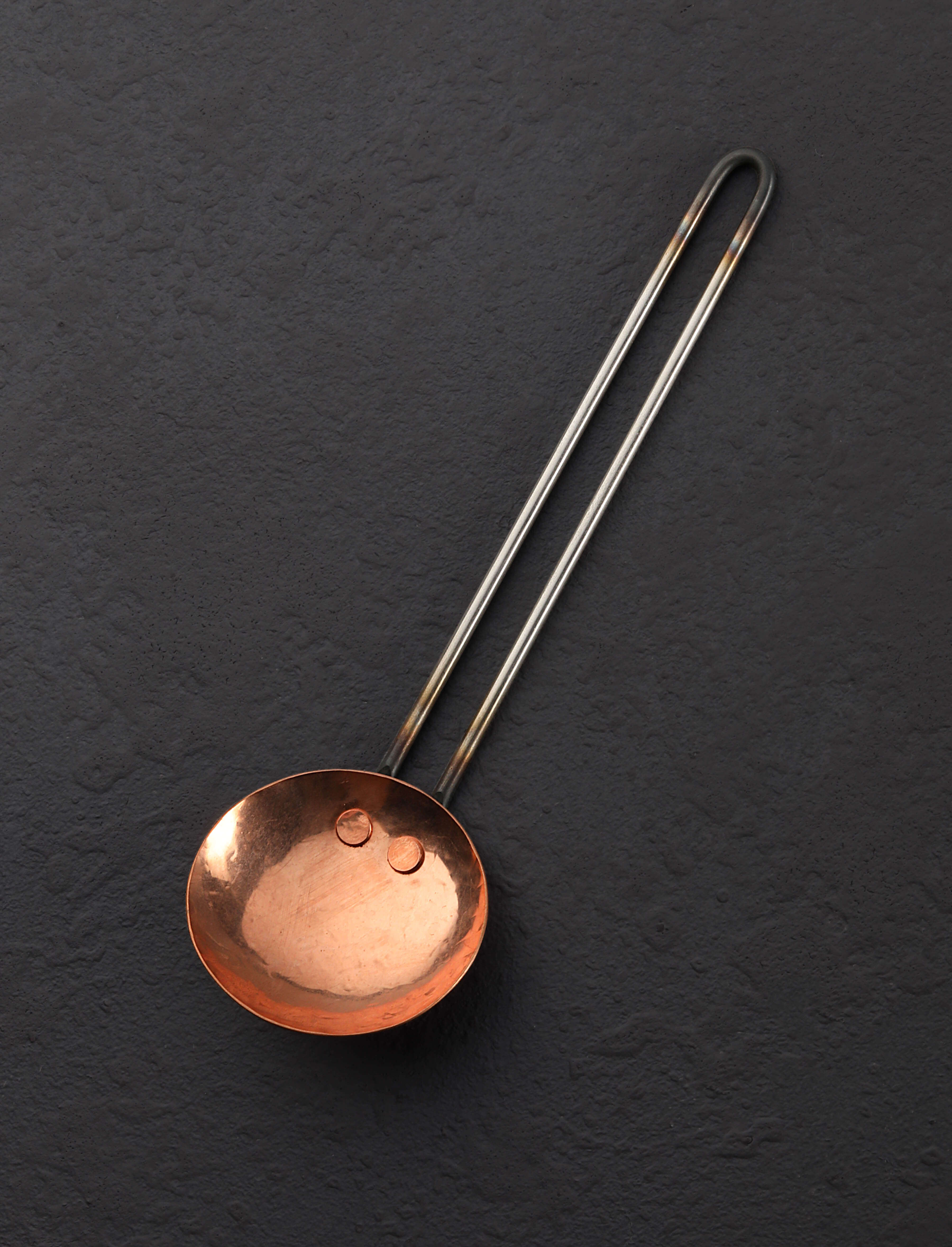 1/2 1/4 Forged Stainless Steel and Copper Scoop, Measuring Scoop
