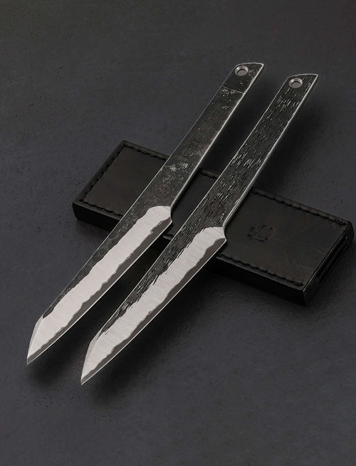 Dmitriy Popov - Australia Table Knives Chiseled San Mai Table Knife Set