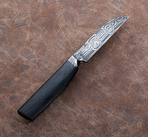 Micarta Damascus Paring Knife 80mm