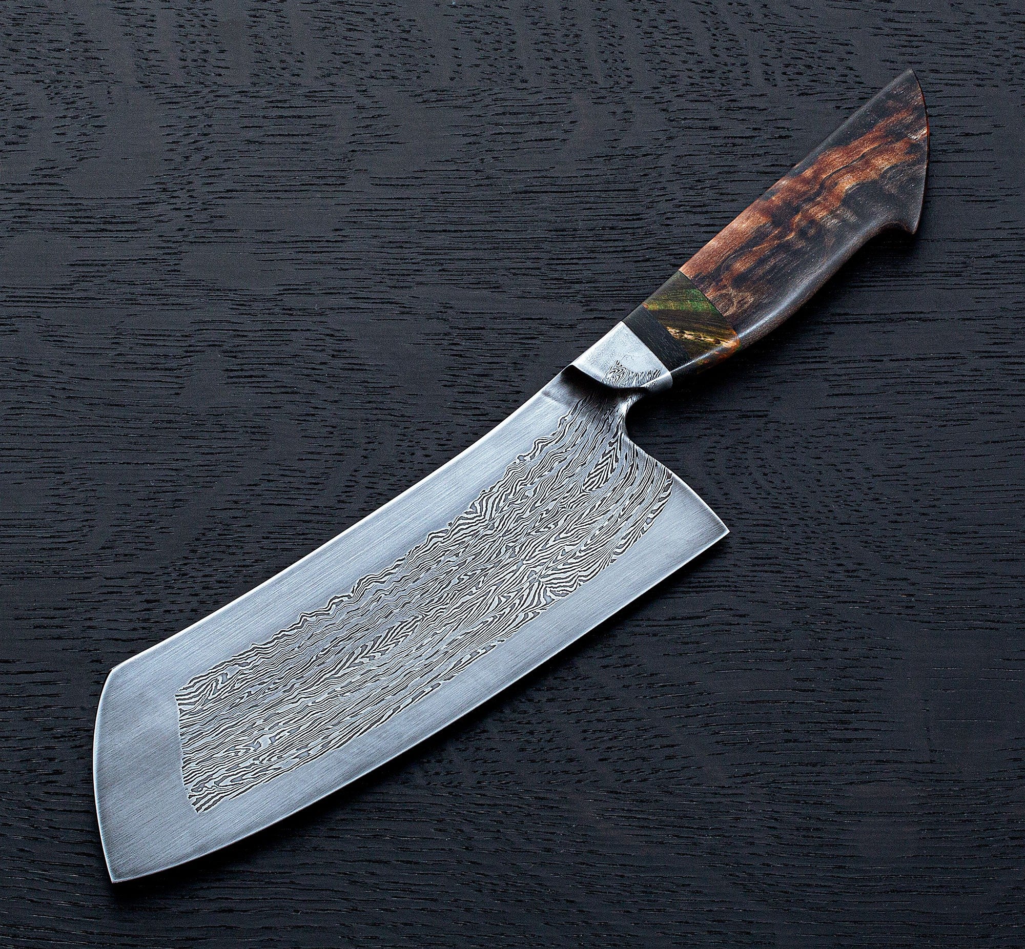 Quilted Damascus Chopper 180mm