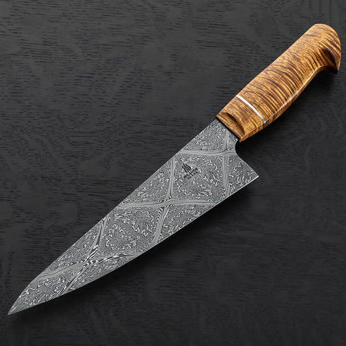 Acacia Cross-Pattern Chef 223mm