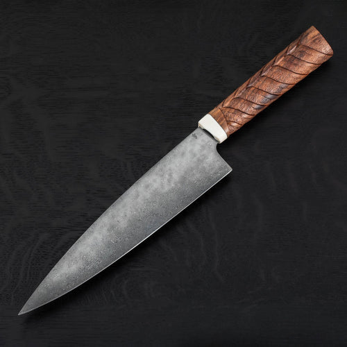 Carved Koa Wootz Slicer 218mm