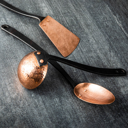 Copper & Steel Serving Set