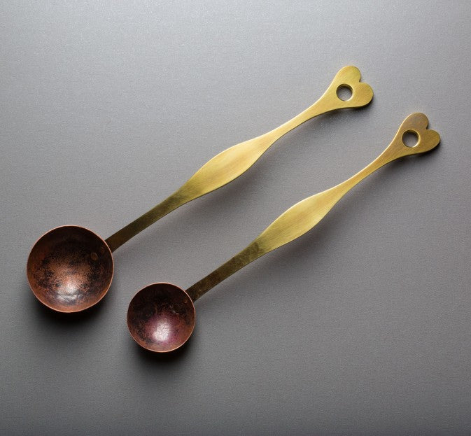 Heart Copper & Brass Spoons