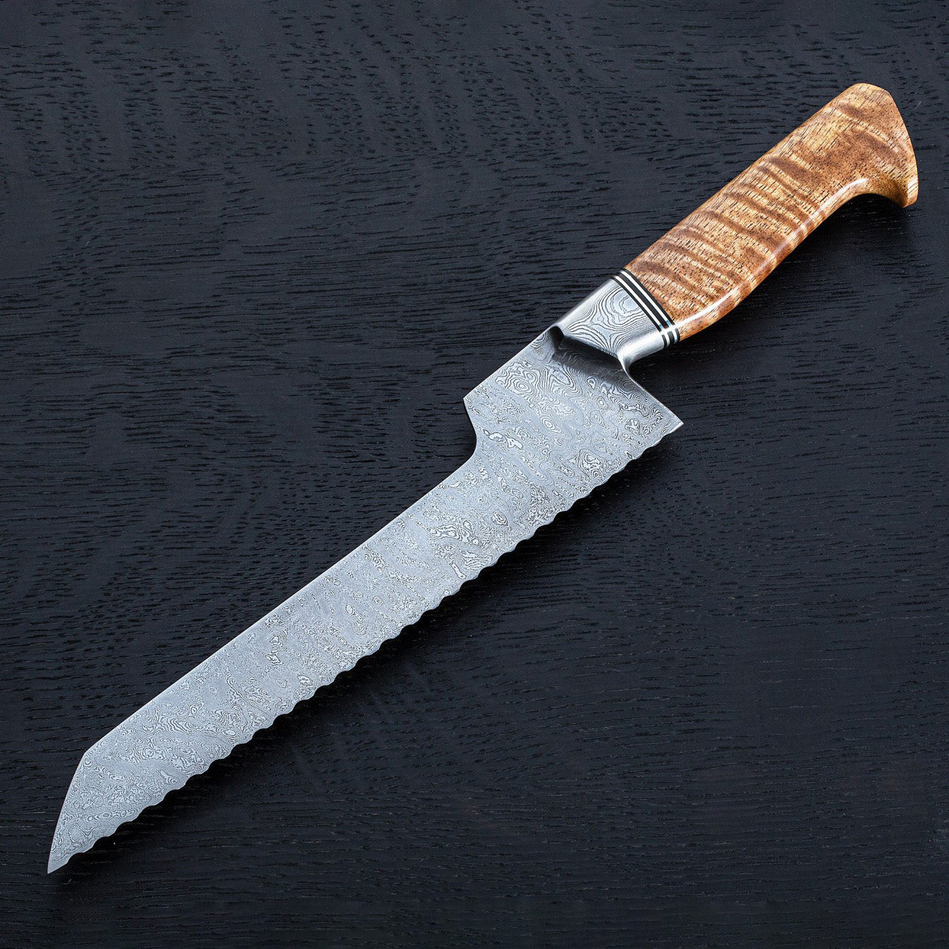 Mango Damascus Bread Knife 225mm