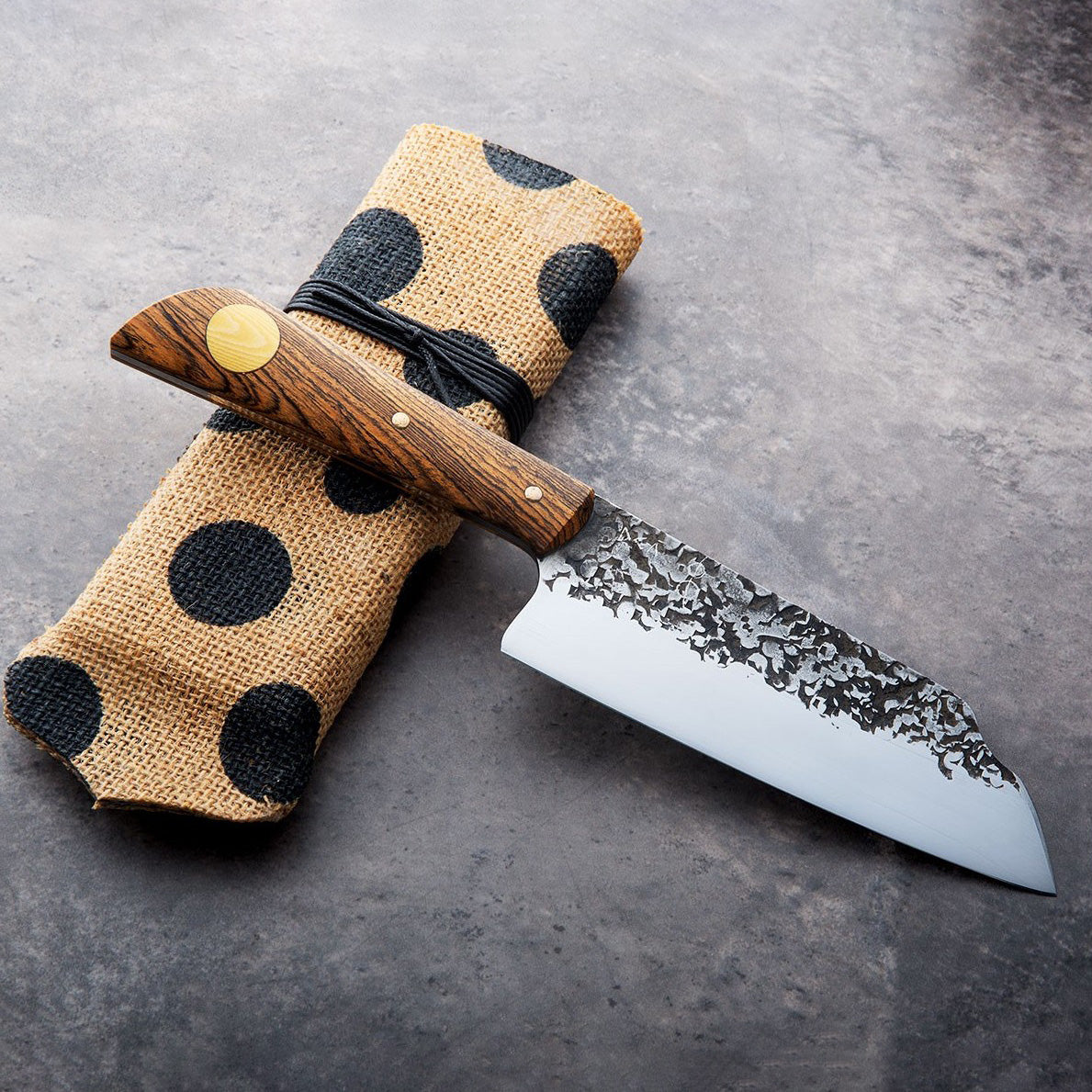 Mirrored Bocote Step Santoku