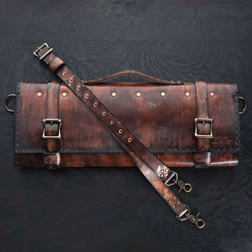 Old Timber Leather Knife Roll
