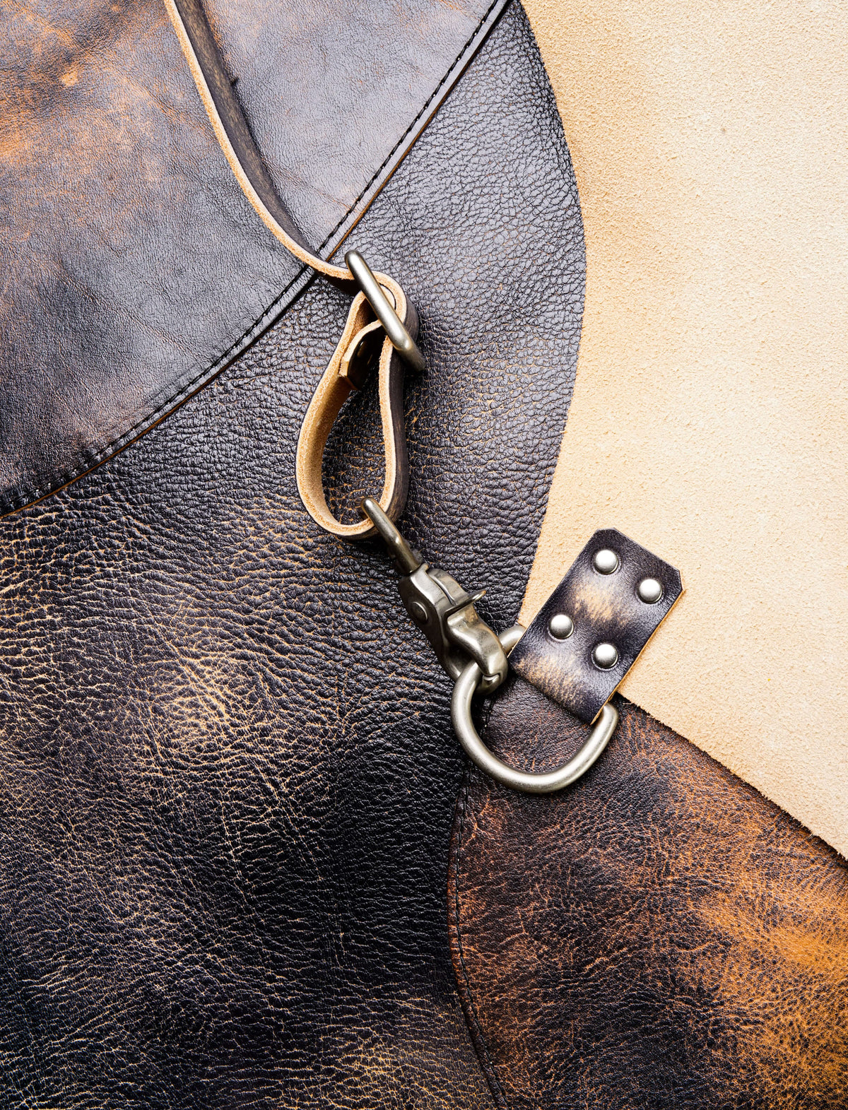 Linny Kenney Leather - New Hampshire Accessories & Apparel Charred Italian Leather Apron