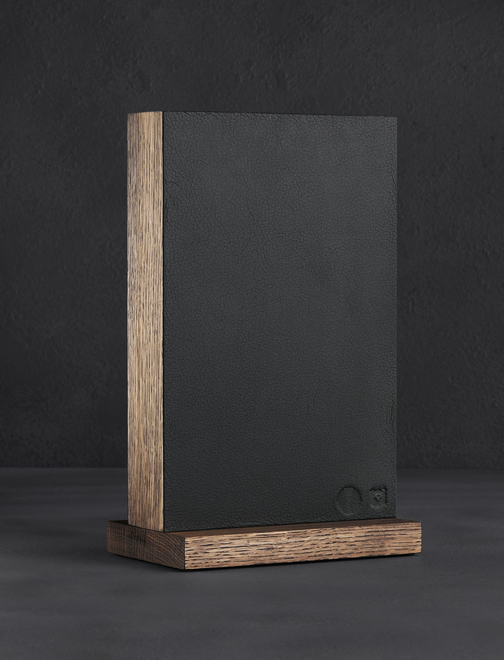 Living Steel 626 - NYC Accessories & Apparel Leather & Oak Magnetic Knife Block