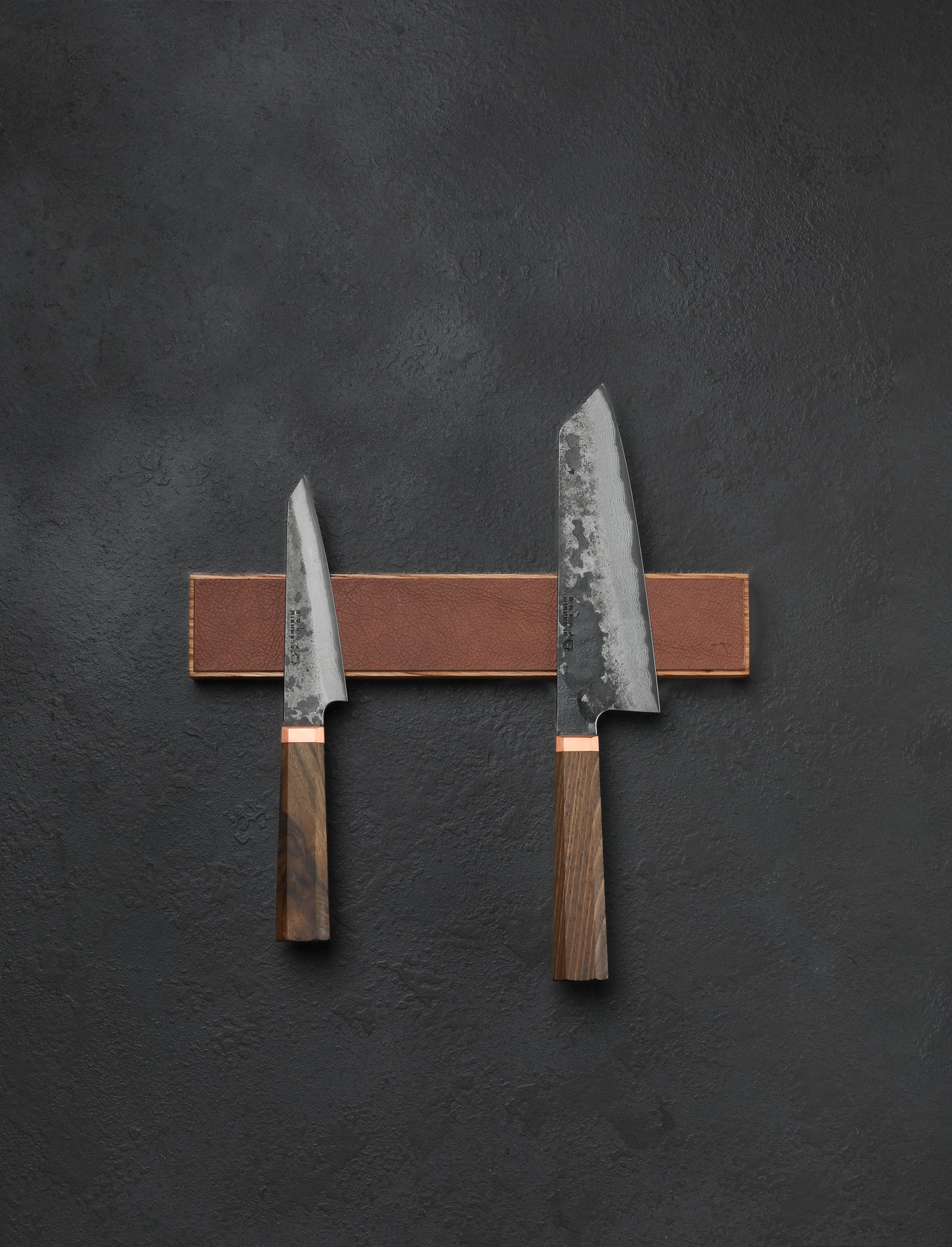 Piotr the Bear - Sweden Accessories & Apparel 30 cm / 11.8" Brown Leather & Oak Magnetic Knife Rack
