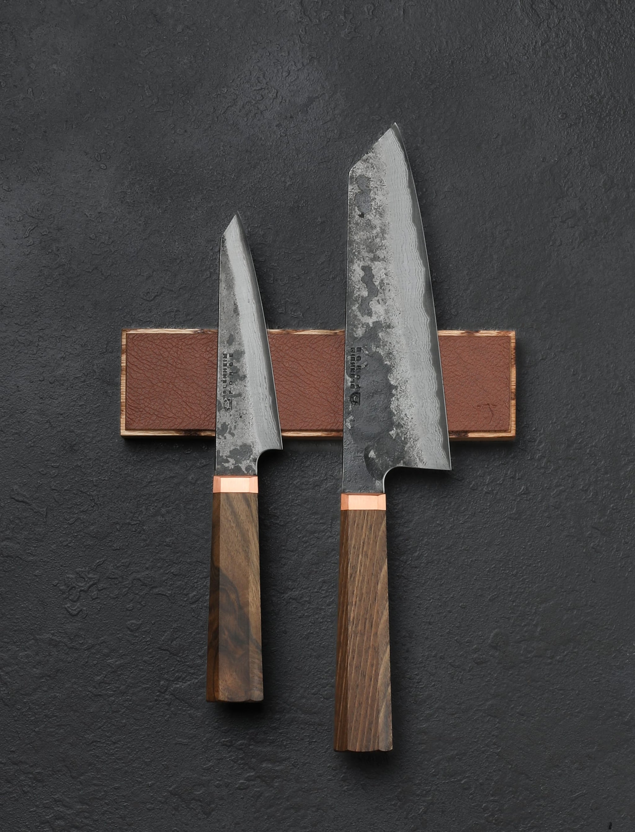 Piotr the Bear - Sweden Accessories & Apparel Brown Leather & Oak Magnetic Knife Rack
