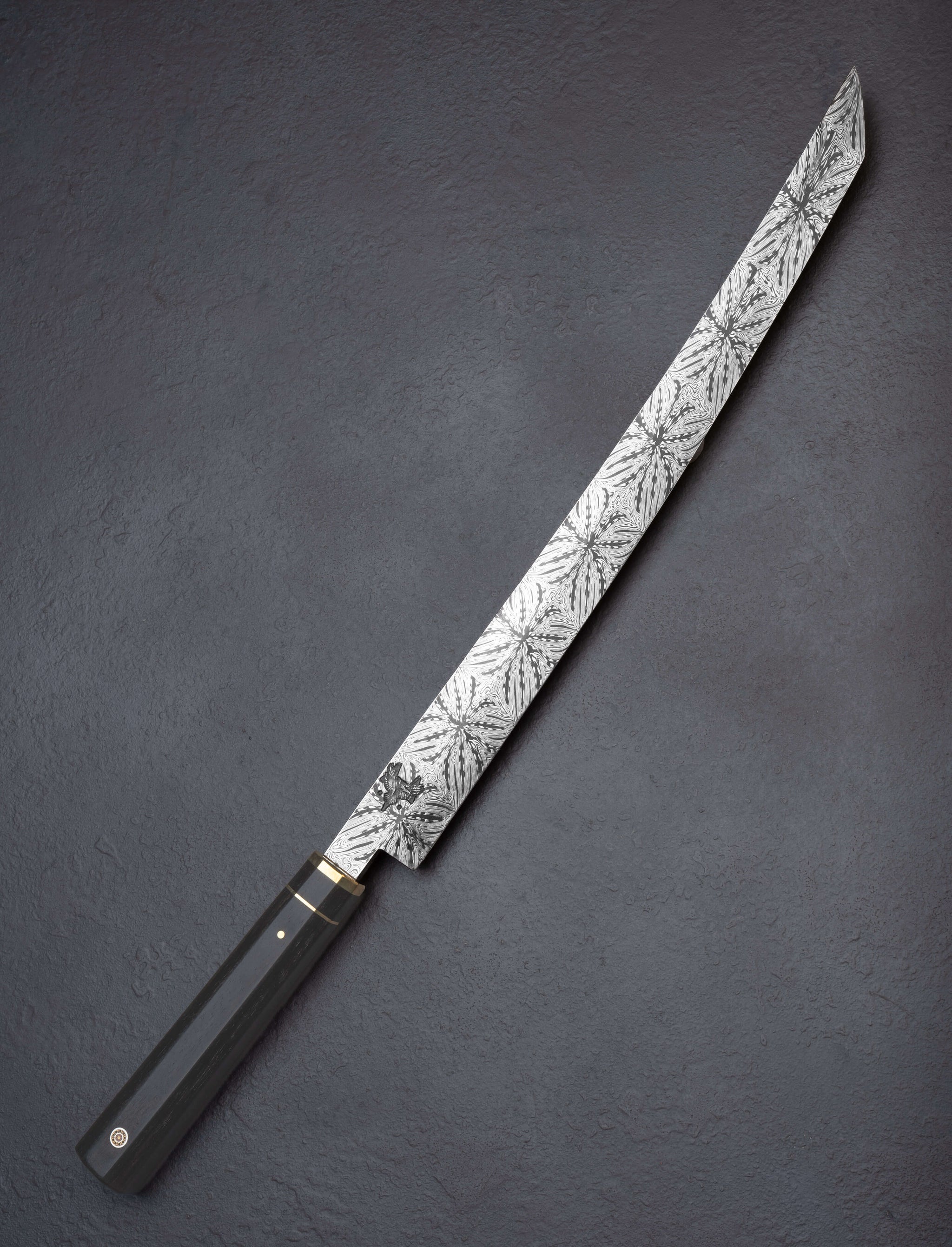 Andres Maldonado Kaleidoscopic Ebony Yanagiba 345mm