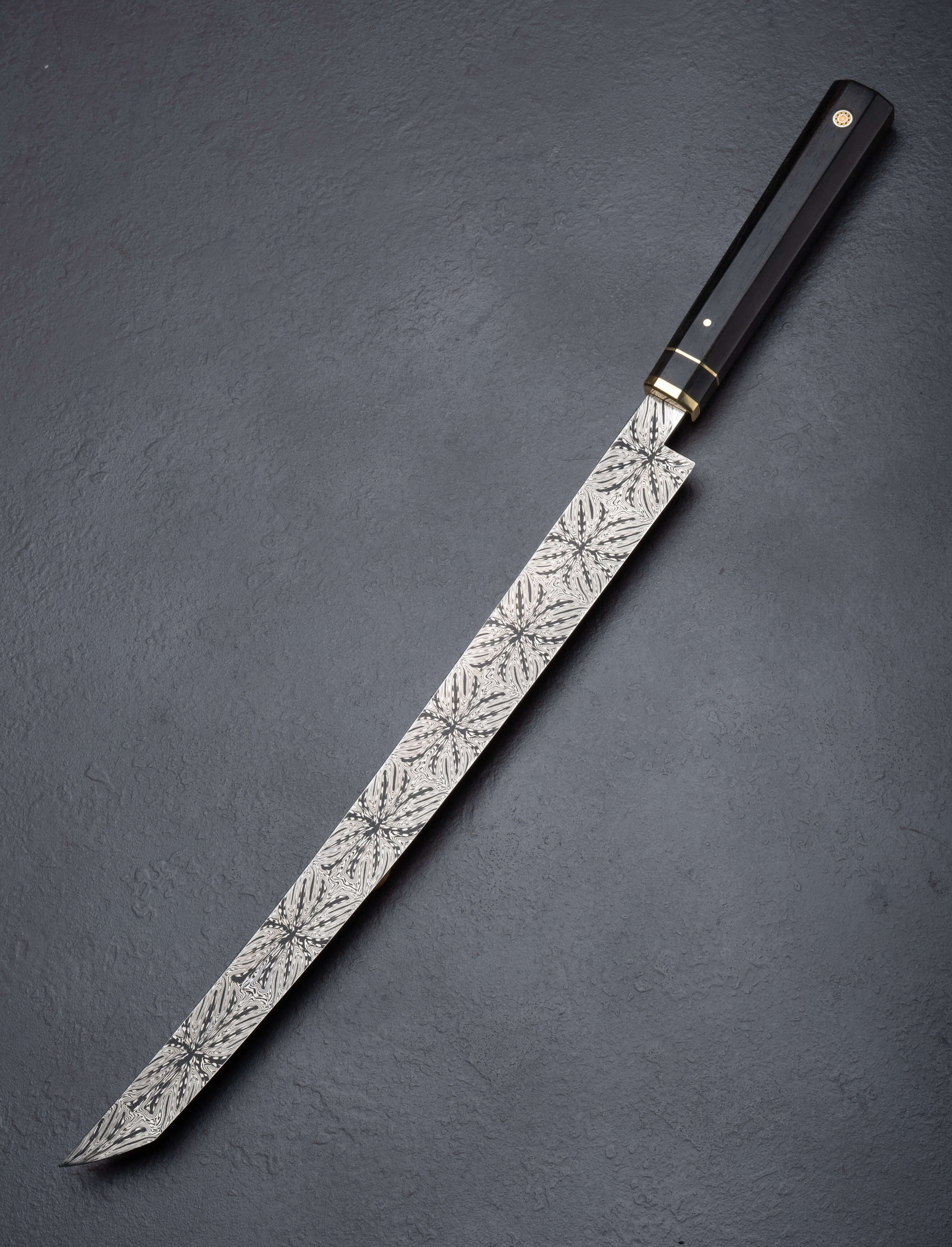 Andres Maldonado Kaleidoscopic Ebony Yanagiba 345mm