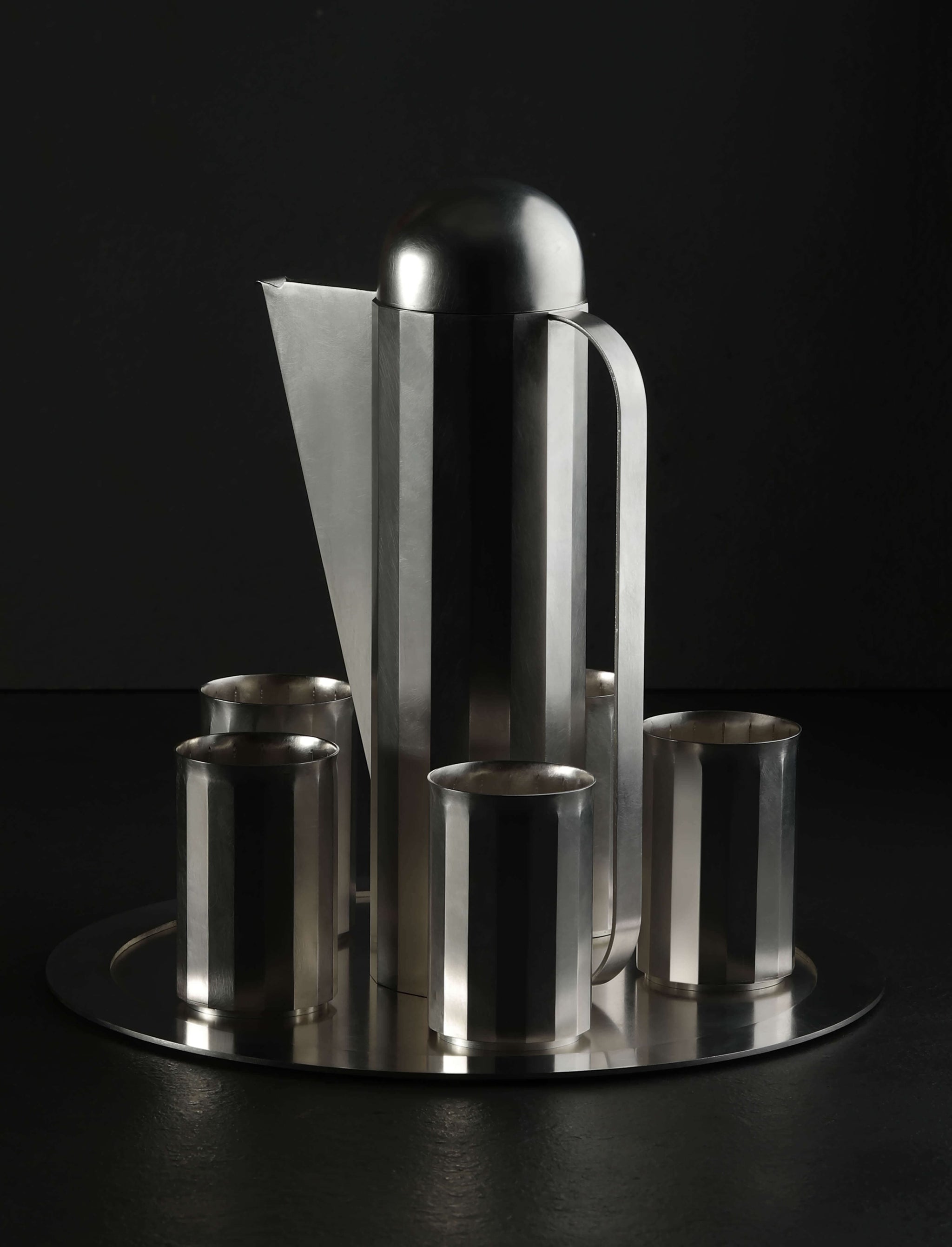 Kenny Son, Studiokyss - Australia Barware Silver & Brass Tea Set