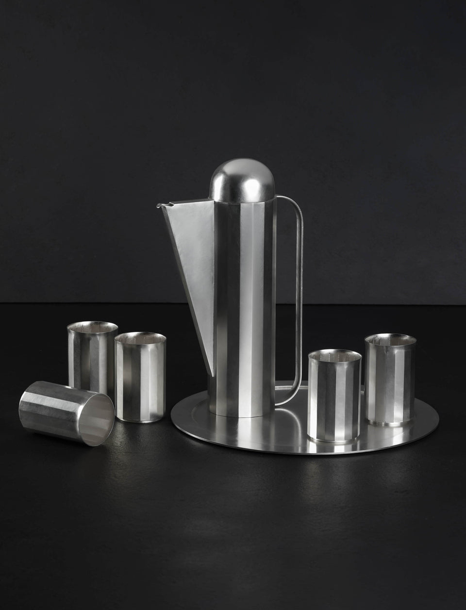 Kenny Son, Studiokyss - Australia Barware Silver & Brass Tea Set