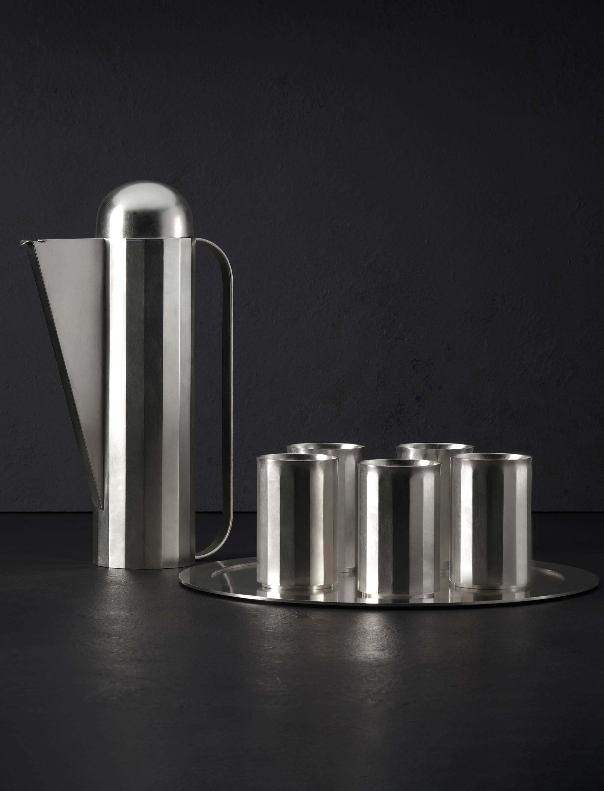 Kenny Son, Studiokyss - Australia Barware Silver & Brass Tea Set