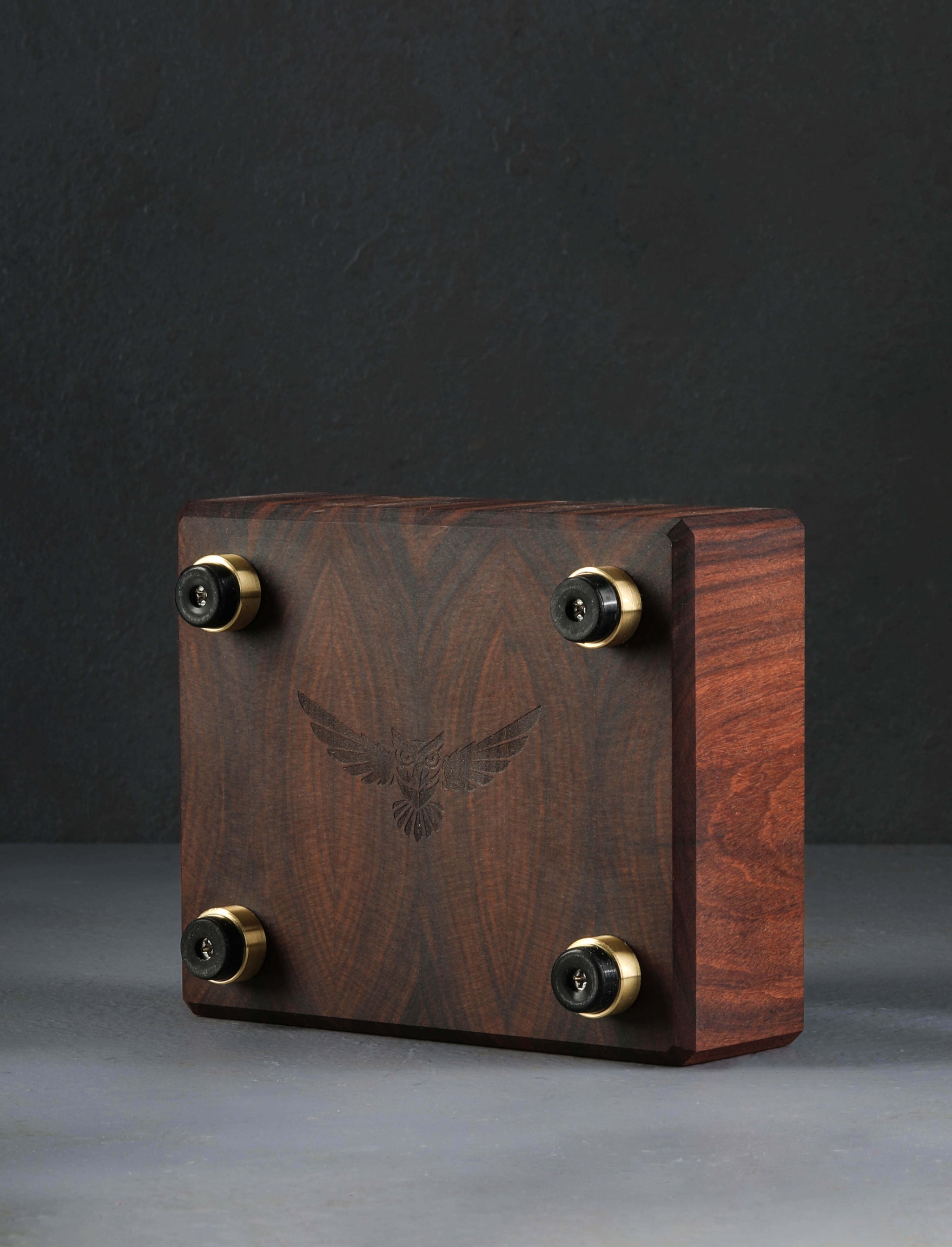 Luke Martin, Owl Woodworks - Canada Barware Rosewood Owl Bar Board