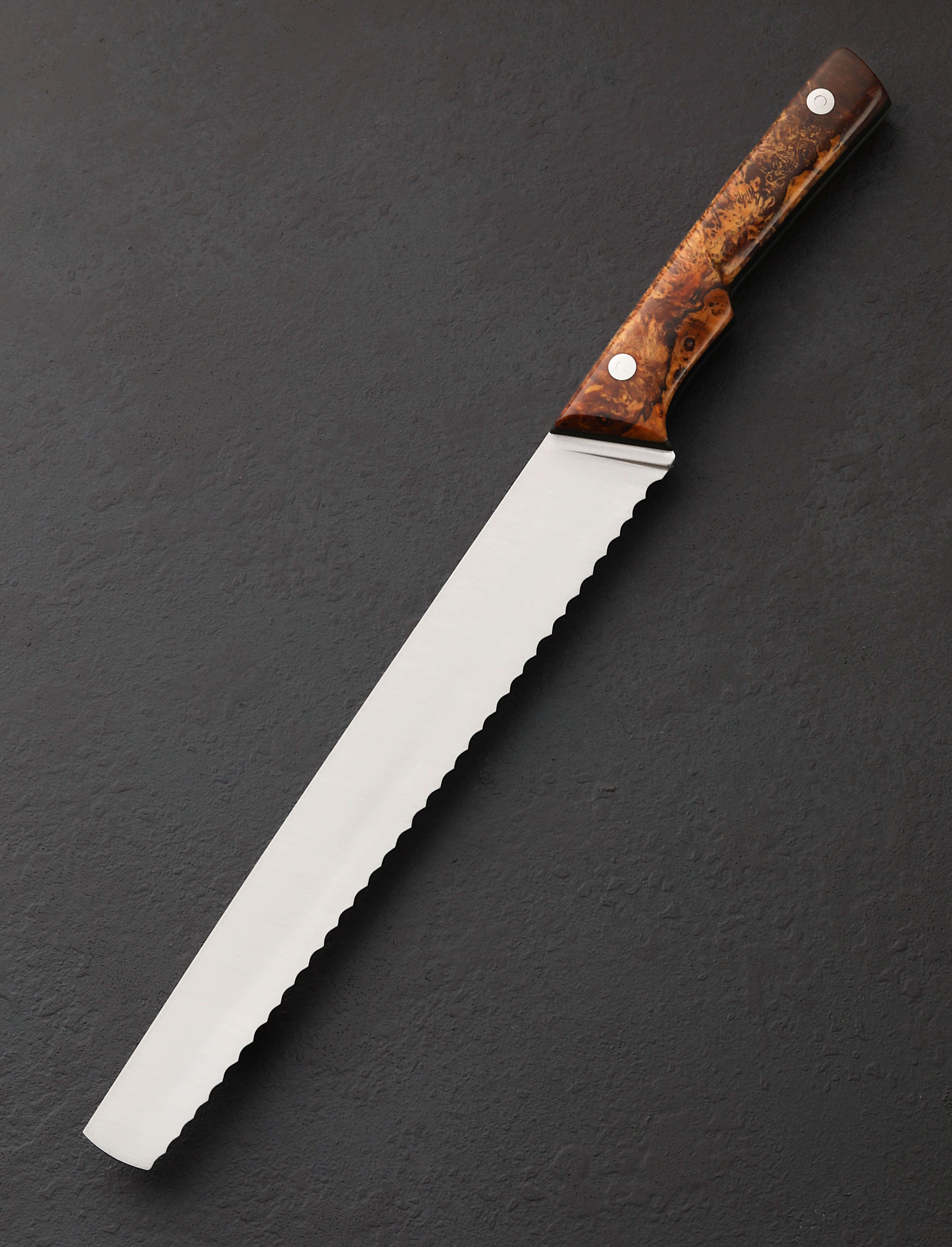 Fingal Ferguson - Ireland Bread Knife Maple Burl Bread Knife 248mm