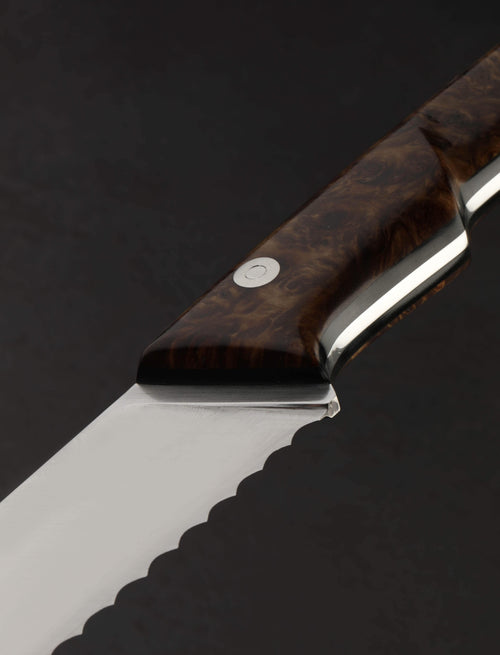 Fingal Ferguson - Ireland Bread Knife Poplar Burl Bread Knife 257mm