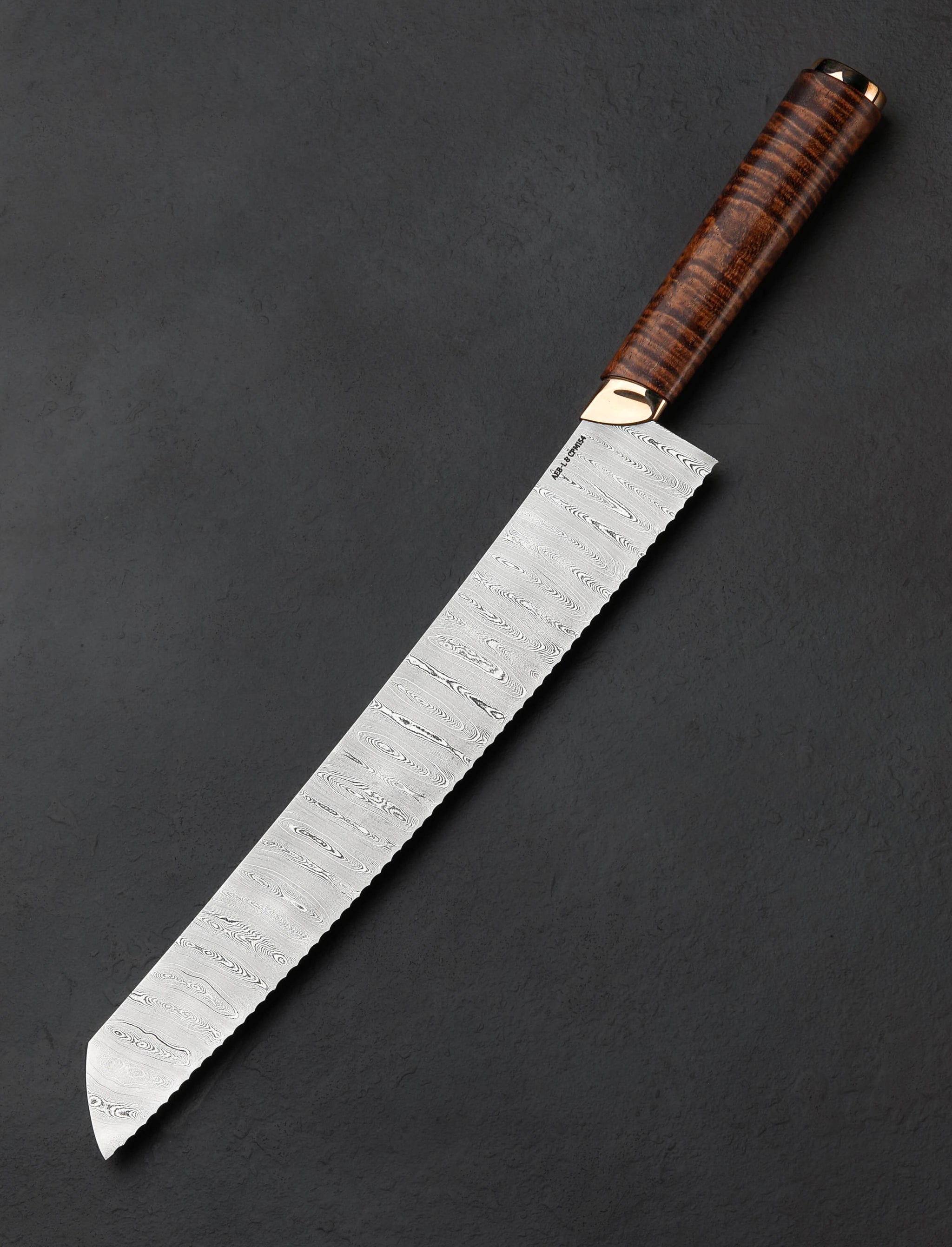 Isaiah Schroeder - Wisconsin Bread Knife Turquoise Koa Bread Knife 285mm