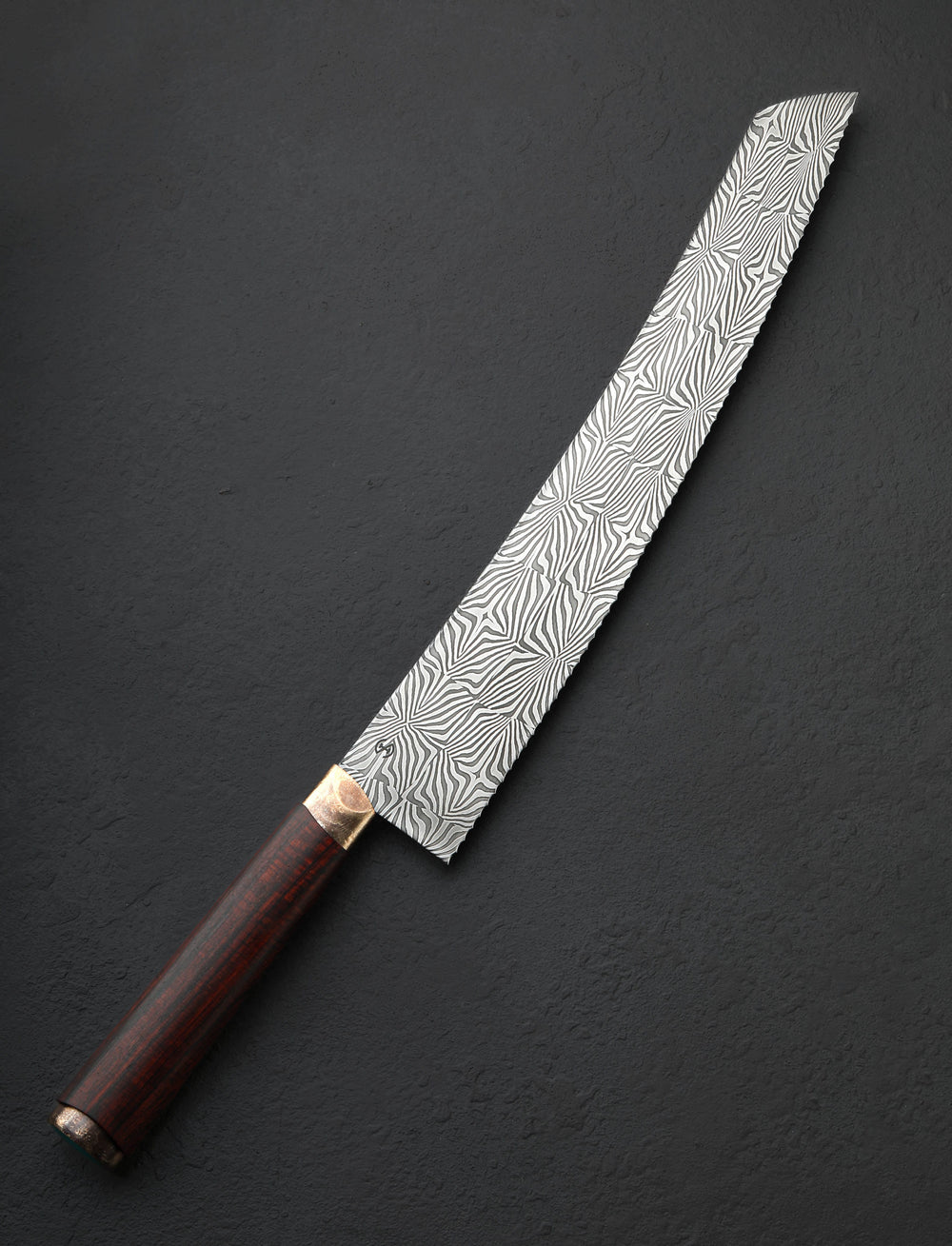 Isaiah Schroeder - Wisconsin Bread Knife Turquoise Shibuichi Bread Knife 302mm