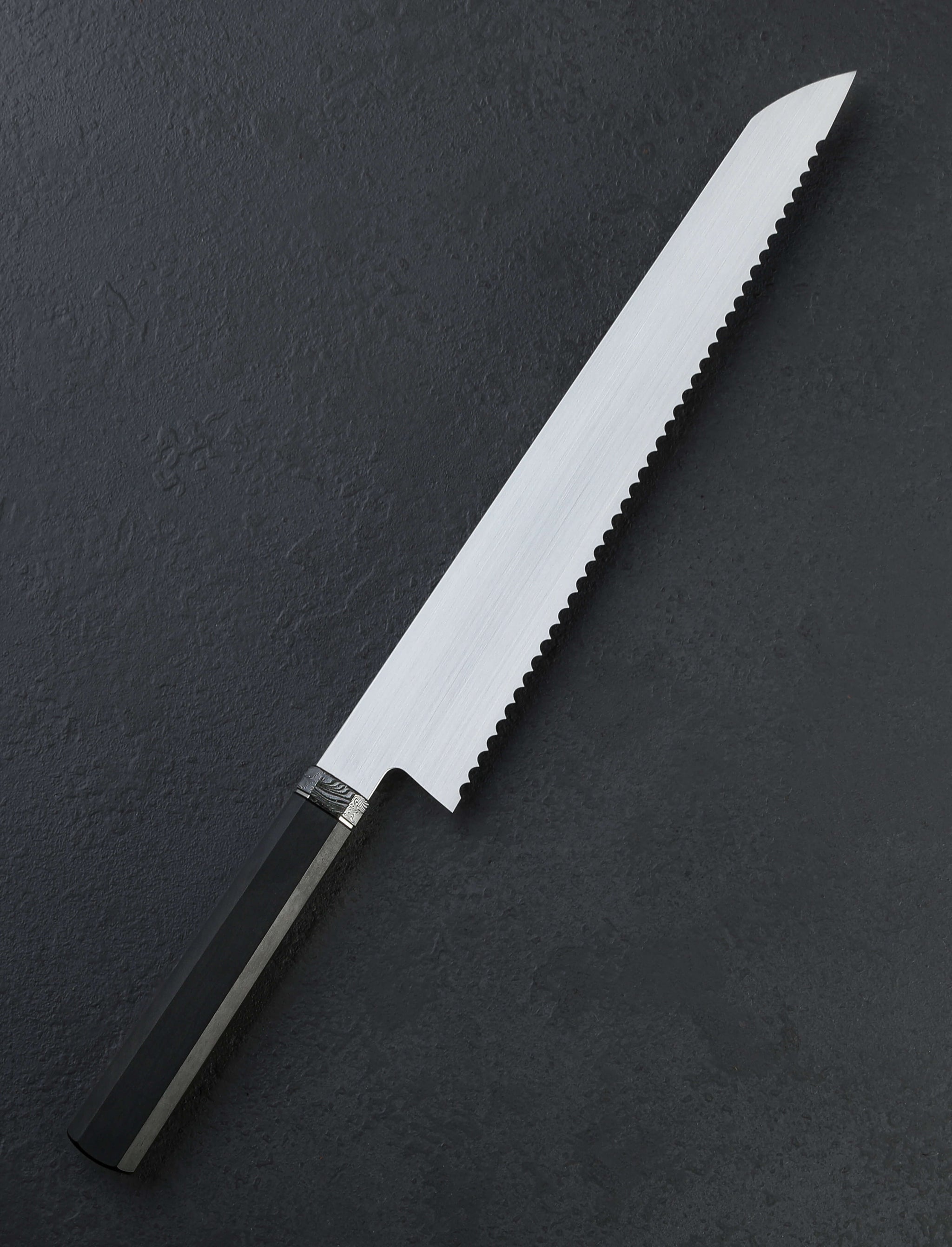 Jackson Rumble - Australia Bread Knife Bog Oak Damascus Bread Knife 280mm
