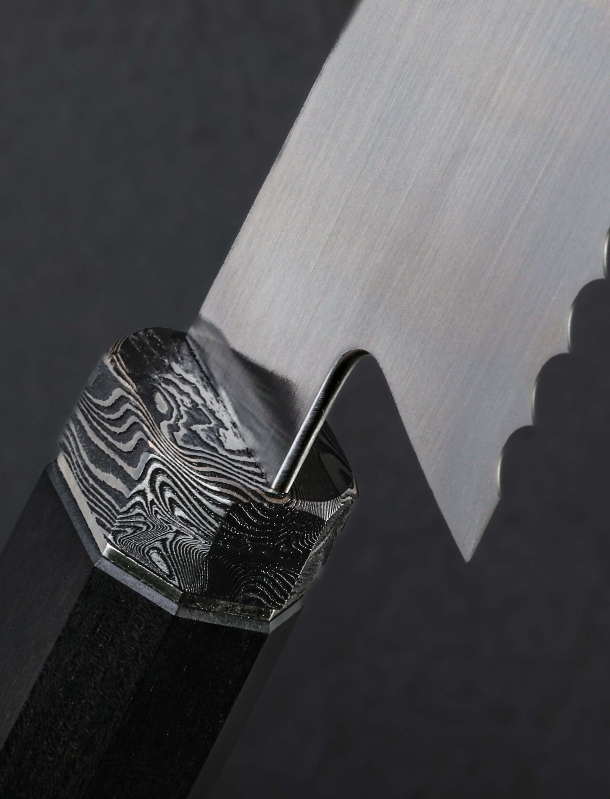 Jackson Rumble - Australia Bread Knife Bog Oak Damascus Bread Knife 280mm