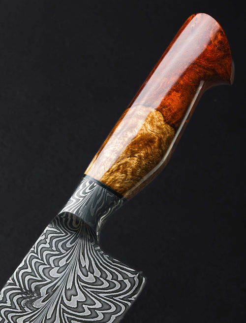 Aaron Wilburn - Idaho Chef & Gyuto Amboyna Feathered Chef 255mm