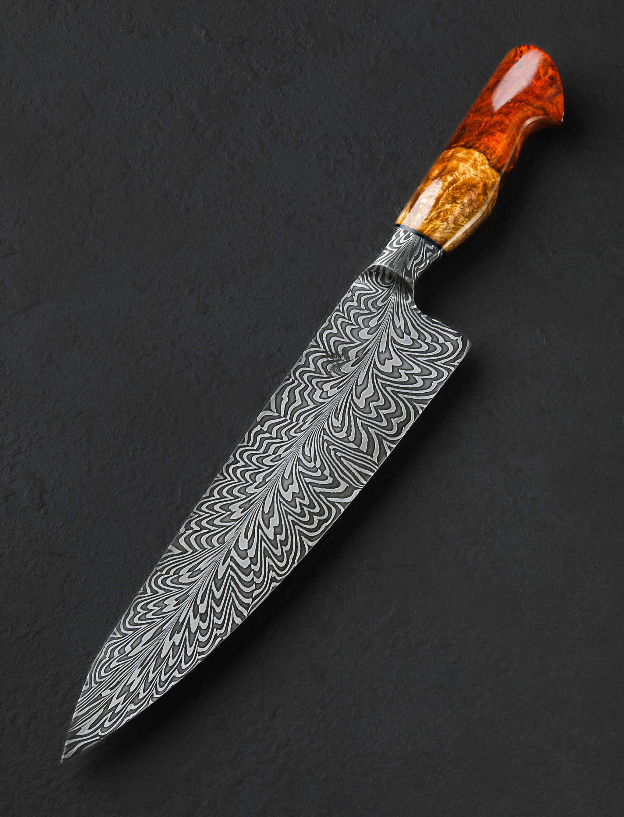 Aaron Wilburn - Idaho Chef & Gyuto Amboyna Feathered Chef 255mm