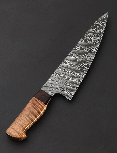 Aaron Wilburn - Idaho Chef & Gyuto Koa Damascus Chef 208mm